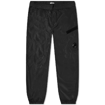 C.p. Company Diagonal Raised Green Cotton Sweatpants In Black