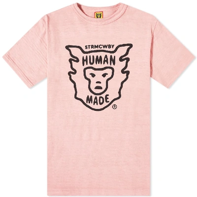 Human Made Face Logo Tee In Pink