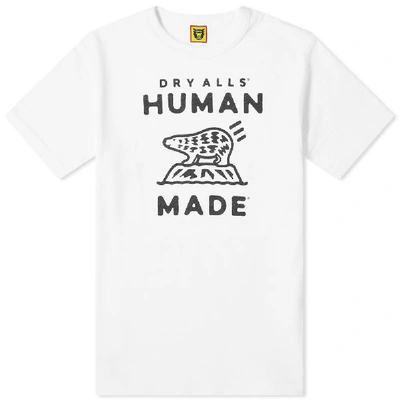 Human Made Polar Bear Logo Tee In White
