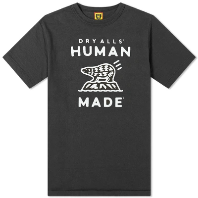 Human Made Polar Bear Logo Tee In Black