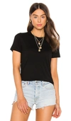 Cotton Citizen Distressed Crewneck Tee In Jet Black