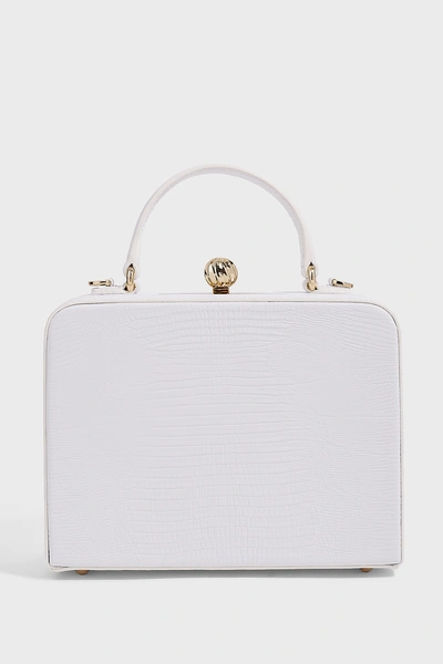 Mehry Mu Luna Mini Leather Box Bag In White