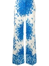 VALENTINO FLORAL-PRINT WIDE-LEG TROUSERS