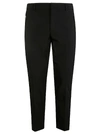 Prada Drawstring Hem Trousers Side Pockets In Black