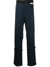 OFF-WHITE FORMAL SILK PANT BLUE NO COLOR
