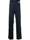 Off-white Elongated Straight-leg Trousers In Black