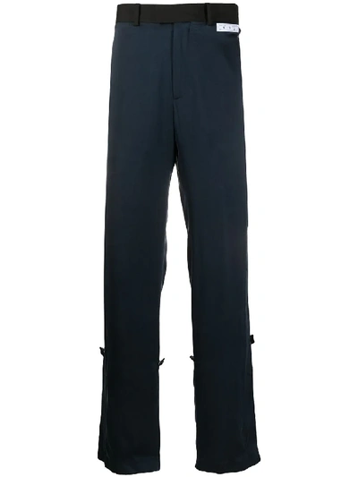 Off-white Elongated Straight-leg Trousers In Black