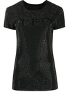 Philipp Plein Crystal Plein Embroidered T-shirt In Black