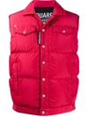 DSQUARED2 SINGLE-BREASTED PADDED GILET
