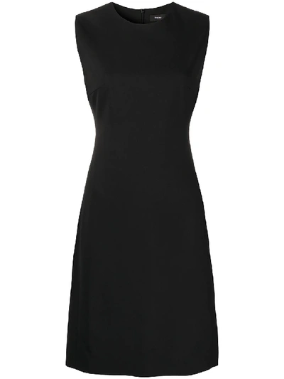 Theory Eano Modern Crepe Sheath Dress In Black