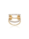 YVONNE LÉON 18KT YELLOW GOLD FOUR LAYER DIAMOND EAR CUFF