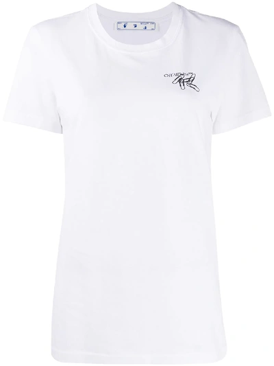Off-white Paper Clip Arrows Motif Tshirt In White,black
