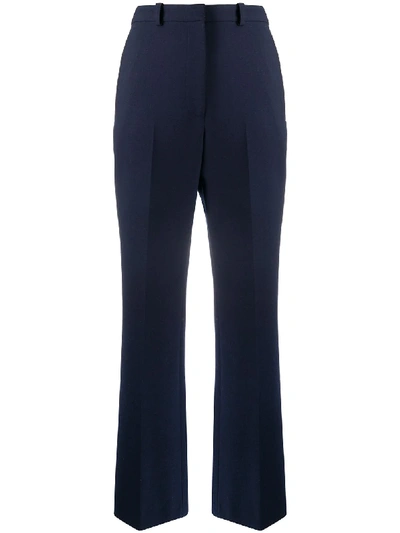 Kenzo Wide-leg Tailored Trousers In Blue