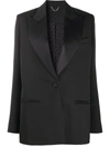 Magda Butrym Silk Oversized Blazer In Black