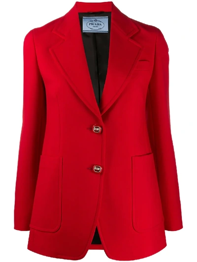 Prada Women's  Red Wool Blazer