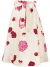 LA DOUBLEJ BIG BLOOMS A-LINE MIDI SKIRT