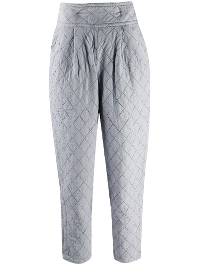 Pre-owned Issey Miyake 1970s Padded Tapered Trousers In Grey