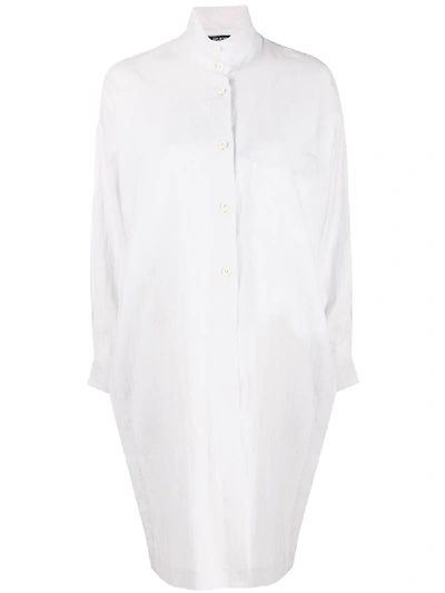Pre-owned Issey Miyake 1980s High Neck Shirt In Neutrals