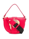 VERSACE JEANS COUTURE EMBELLISHED BUCKLE TOTE BAG