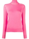 Bottega Veneta High-neck Cashmere Sweater In Pink