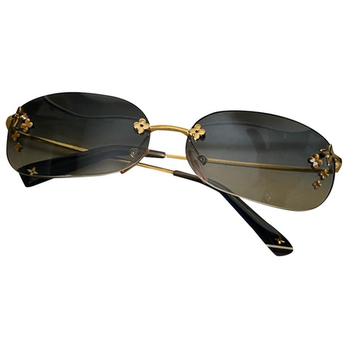 Pre-Owned Louis Vuitton Gold Metal Sunglasses | ModeSens