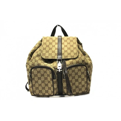 Pre-owned Gucci Beige Cloth Backpack