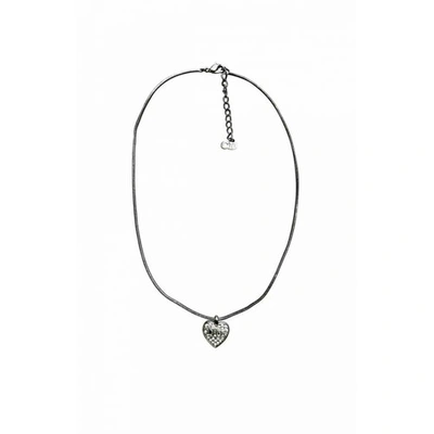 Pre-owned Dior Oblique Silver Metal Necklace