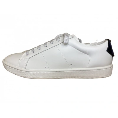 Pre-owned Saint Laurent Sl/01 White Leather Trainers