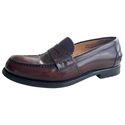 Pre-owned Church's Brown Leather Flats