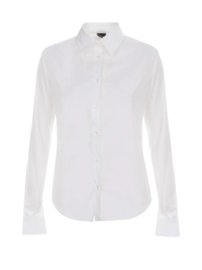 Aspesi Stretch Popeline Shirt L/s In White