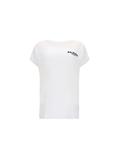 Balmain T-shirt In Blanc/noir
