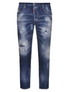 DSQUARED2 CROPPED DISTRESS JEANS,11429224