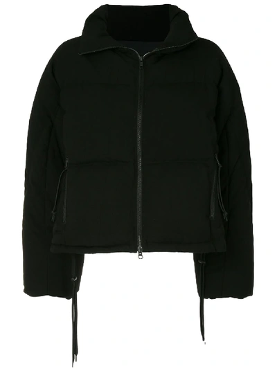 Yohji Yamamoto Hooded Oversized Jacket In Black