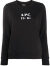 APC LOGO-PRINT COTTON SWEATSHIRT