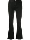 PINKO CROPPED FLARED TROUSERS