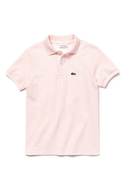 Lacoste Kids' Baby Boys Short Sleeve Classic Pique Polo Shirt In Pink