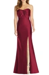 ALFRED SUNG SATEEN TWILL STRAPLESS SWEETHEART NECKLINE GOWN,D762