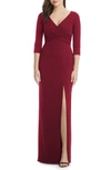 AFTER SIX CRISSCROSS STRETCH CREPE EVENING GOWN,6814