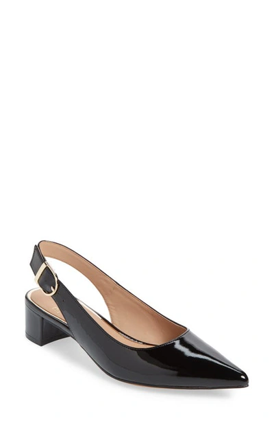 Linea Paolo Cella Slingback Pump In Black Patent Leather