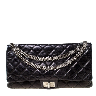 Pre-owned Chanel Black Quilted Leather Reissue 2.55 Classic 228 Flap Bag