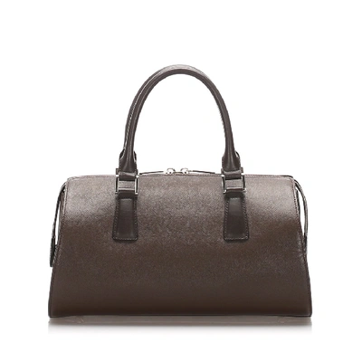 Burberry Leather Handbag In Grey