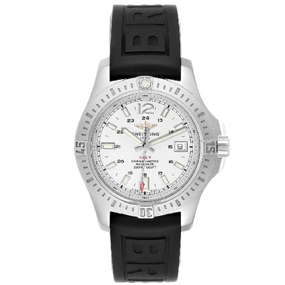 Breitling Colt 41 White Dial Automatic Mens Watch A17313 Box Papers In Not Applicable