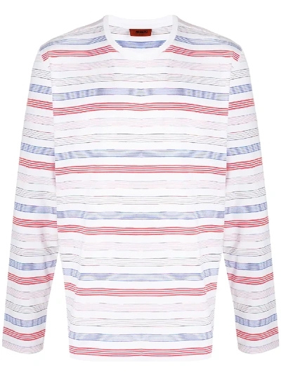 Missoni Stripe Print T-shirt In White