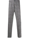 STUSSY CHECK STRAIGHT-LEG TROUSERS