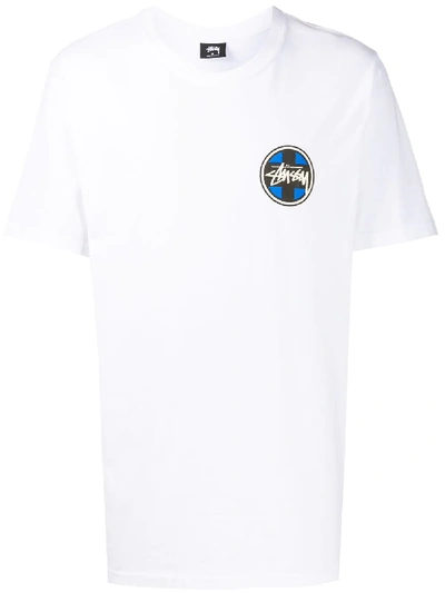 Stussy Logo Short Sleeved T-shirt In White