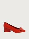 Ferragamo Women's Viva Bow Leather Pumps In Red