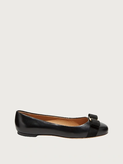 Ferragamo Women Vara Quilted Leather Ballet Flats In Black