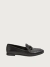 Ferragamo Lesley Bow-embellished Leather Loafers In Black