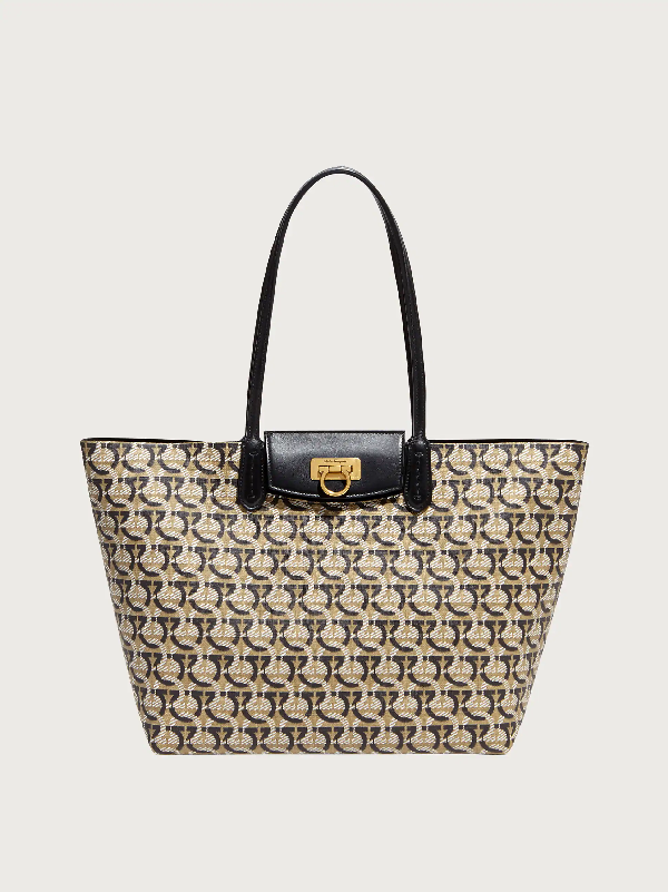 ferragamo gancini tote bag
