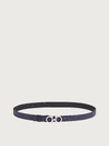 Ferragamo Reversible And Adjustable Gancini Belt In Blue